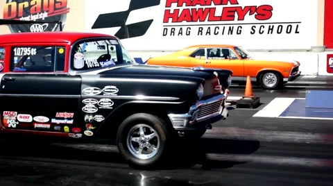 56 Chevy Gasser Video stock 55383380