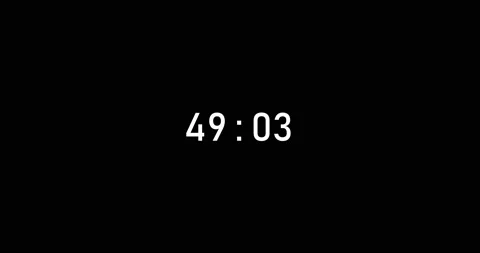 56 seconds digital timer countdown animation is isolated on black backgroun.. Video stock 234119780
