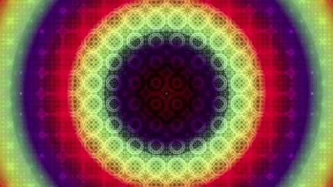 561. Colorful Patterned Circular Hipnotic Kaleidoscope Mandala Loop-265 Stock Footage 287829852