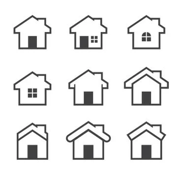 561 house icon Illustrazione stock