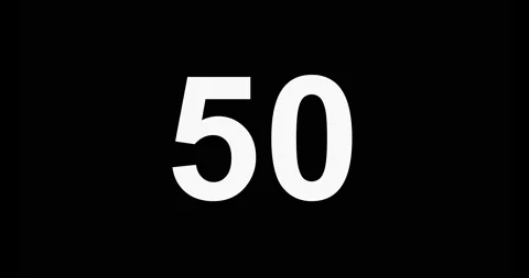 57. 4K Resolution. Countdown of 57 seconds, with black background Stock Footage 235912599