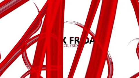 57 Animation Text Brushstrokes Effect Black Friday 库存影片 135037670