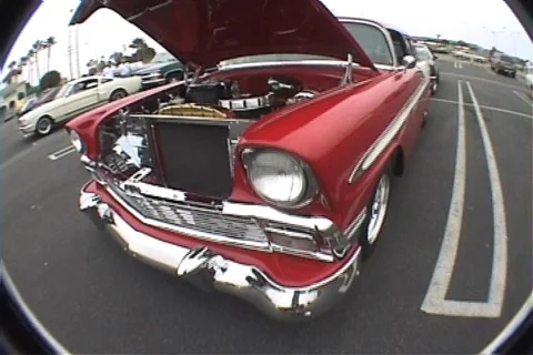 57 belair wagon  Stock Footage 366982