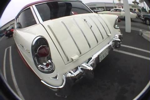 57 chevy wagon  Stock Footage 366984