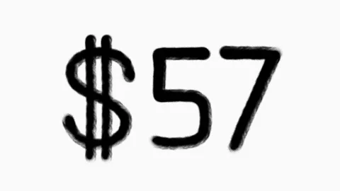 57 Dollar Hand Drawn Animation For Finance Currency Money Business Concept Stock Footage 306373938