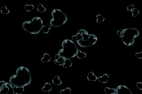 57 Heart Bubbles Falling Stock Footage 652264
