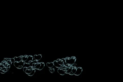 57 Heart Bubbles Lower Third Stock Footage 652187