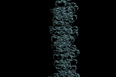 57 heart bubbles Wipe left to right Stock Footage 651563