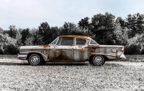 57 Studebaker Rusted Stock Photos