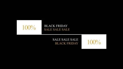 58 Animation Text Motion Graphics Black Friday v7 Vidéo 135040930