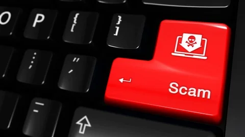 58. Scam Moving Motion On Computer Keyboard Button. Stock Footage 95402073