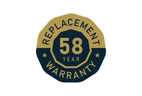 58 year replacement warranty, Replacement warranty images Stock Illustration