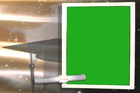 5806 Graduation Frame Long Stock Footage 835954