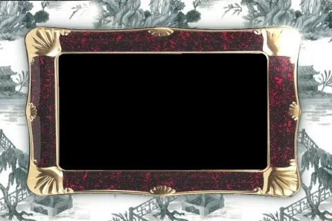 5850 Orient Frame on Wall Paper Stock Footage 834521