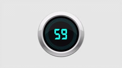 59 to 00 Second Timer Digital Timer Countdown 動画素材 272415499
