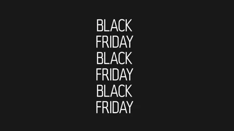 59 Animation Text Black and White Black Friday v7 库存影片 135041206