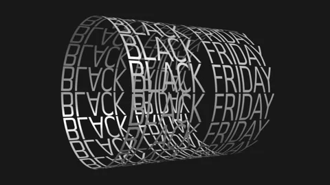 59 Animation Text Black and White Black Friday v9 库存影片 135041318
