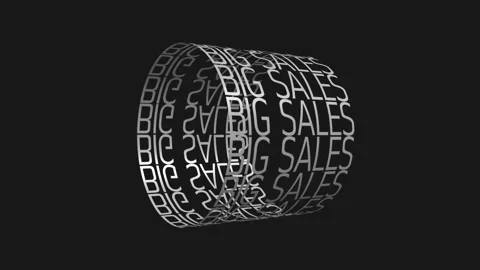 59 Animation Text Black and White Big Sales v9 Stock Footage 136313178