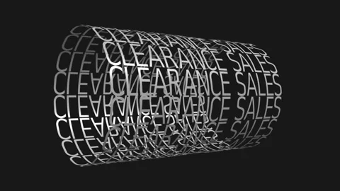 59 Animation Text Black and White Clearance Sales v9 Stock Footage 136313360