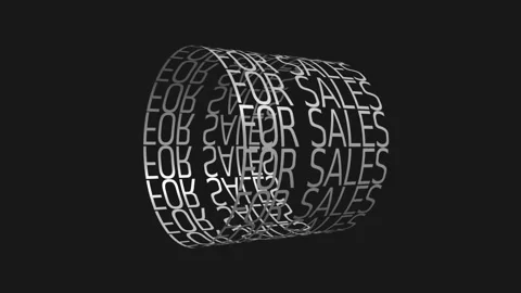 59 Animation Text Black and White For Sales v9 스톡 동영상 136313625