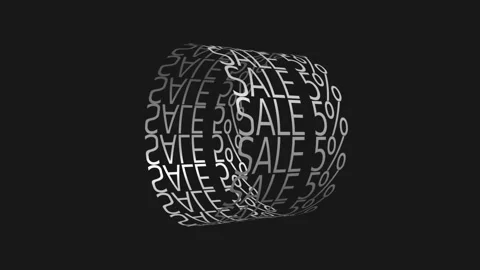 59 Animation Text Black and White Sale 5 v9 Stock Footage 136314451