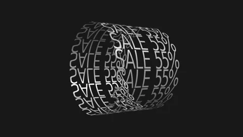 59 Animation Text Black and White Sale 55 v9 Stock Footage 136314840