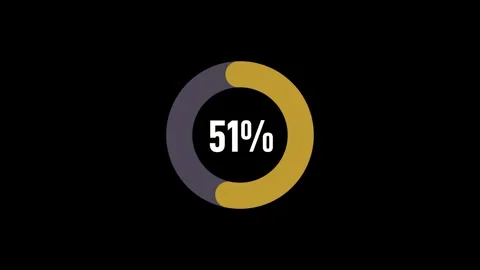 59 Percent Infographic Pie Chart Animation. Modern Motion Graphic Stock Footage 323564153