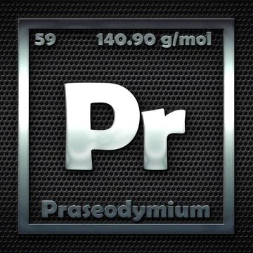 59.-Praseodymium Illustrazione stock