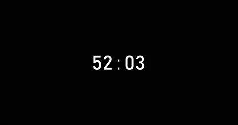 59 seconds digital timer countdown animation is isolated on black backgroun.. Video stock 234119782