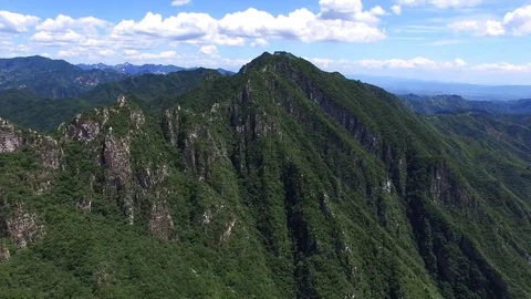 5aerial view of The Great wall Stock Footage