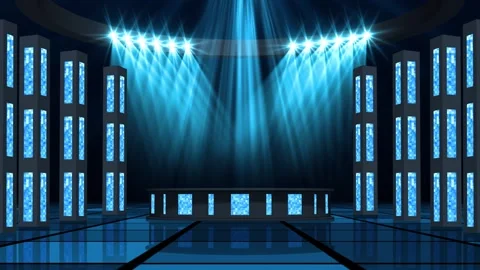 5D Stage with Flood Lights Background 库存影片 348029495