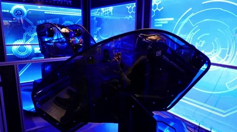 5d virtual reality game simulator Stock Footage 58245751