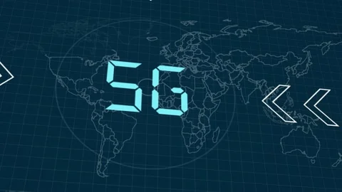 5G - 5th generation of mobile communication. High speed wireless Stock-Footage 136454839