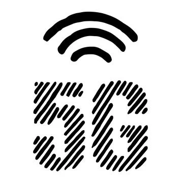 5G 5th generation mobile network wireless icon Stock Illustration