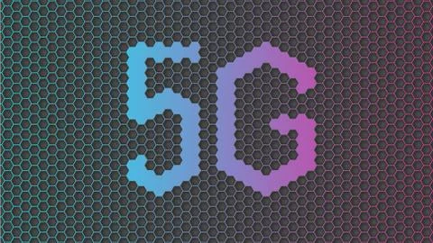 5G Abstract hexagon background vector design イラスト素材