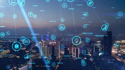 5G and AI technology, Global communication network concept Stock Footage 119413666