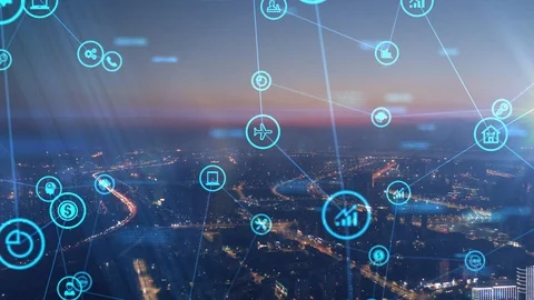 5G and AI technology, Global communication network concept Видео 119413686