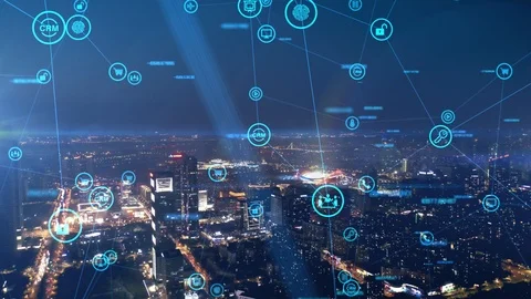 5G and AI technology, Global communication network concept Stock Footage 119414410