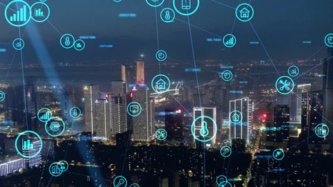 5G and AI technology, Global communication network concept Stock Footage 119414733