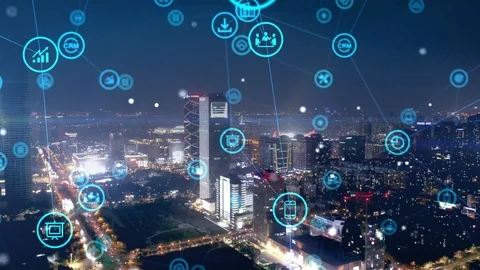 5G and AI technology, Global communication network concept Stock Footage 119414927