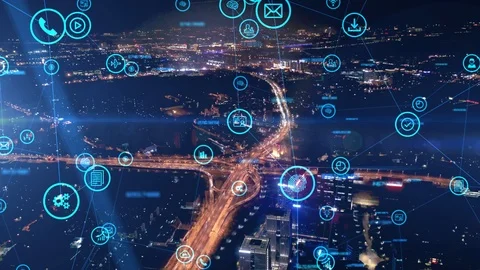 5G and AI technology, Global communication network concept Stock Footage 119415235