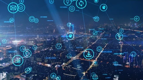 5G and AI technology, Global communication network concept Stock Footage 119415583