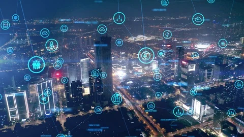 5G and AI technology, Global communication network concept Stock Footage 119415690