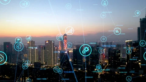 5G and AI technology, Global communication network concept Stock Footage 119416320