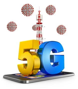 5G and coronoviruses Stock Illustration