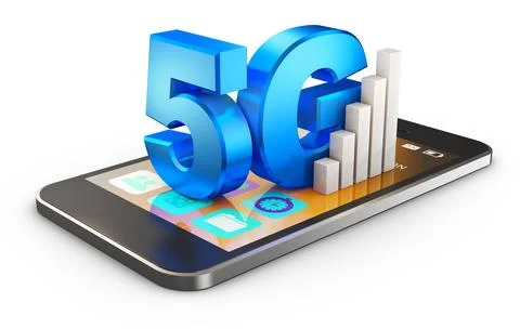 5G and smartphone Stock Illustration