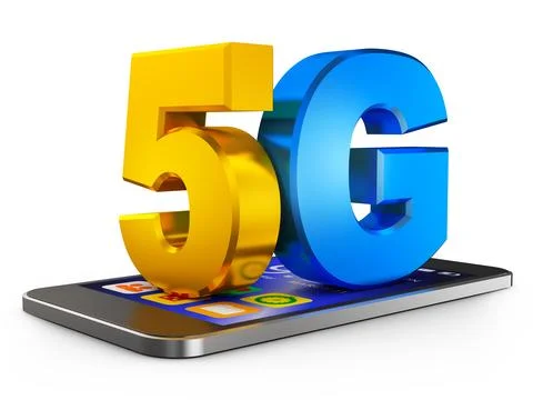 5G and smartphone Stock Illustration