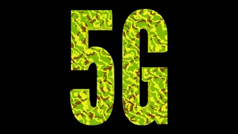 5G ANIMATION W/ALPHA CHANNEL Stock Footage 125880708