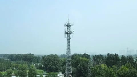 5g base station wireless network communication signal tower Stock Footage 159061827