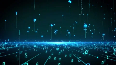 5g big data Internet digital information flow technology background Stock Footage 126510575